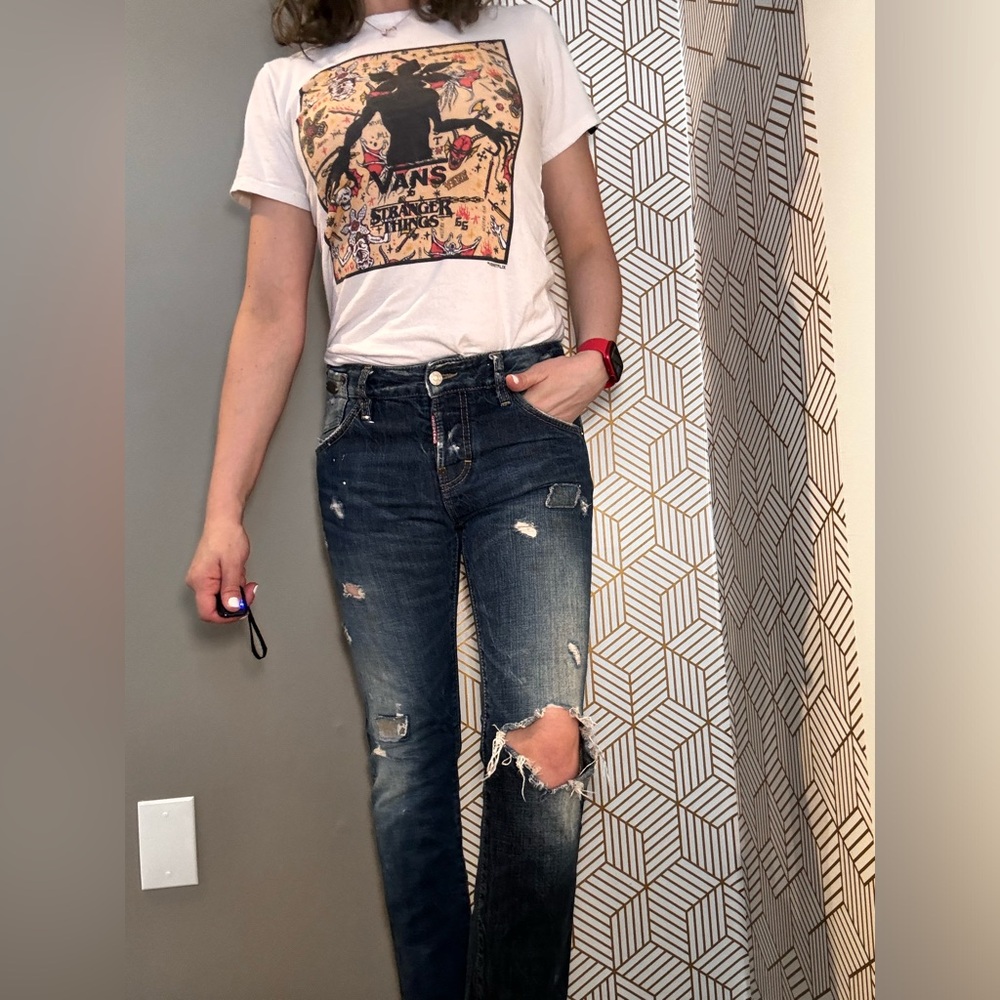 DSquared original boyfriend jeans size 38 European/26-27 American